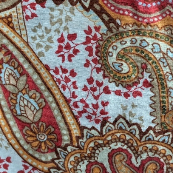 Charter Club Women's Long Sleeve paisley Print keyhole front Size 24w Top BBIN - Picture 5 of 10